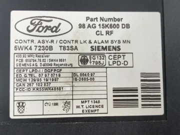 MODUŁ KOMFORTU FORD 98AG15K600DB - zdjęcie 4