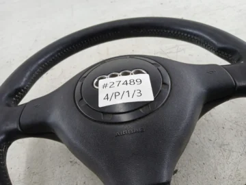 AUDI A3 8L KIEROWNICA TRÓJRAMIENNA SKÓRA SKÓRZANA + AIRBAG DO OBSZYCIA - zdjęcie 5